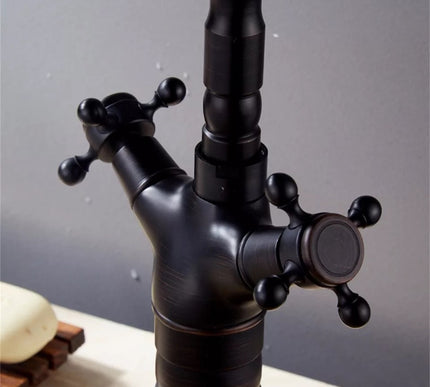 Oil Rubbed Black Antique Tall Basin Mixer #201781