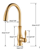 Gold Modern Extender Kitchen Mixer #201780