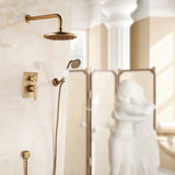 Antique Brass Shower Unit with Ceramic Hand Shower #20161