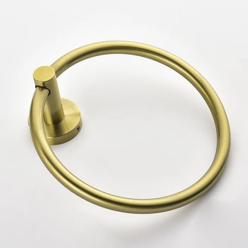 Brushed Gold Towel Ring #20205