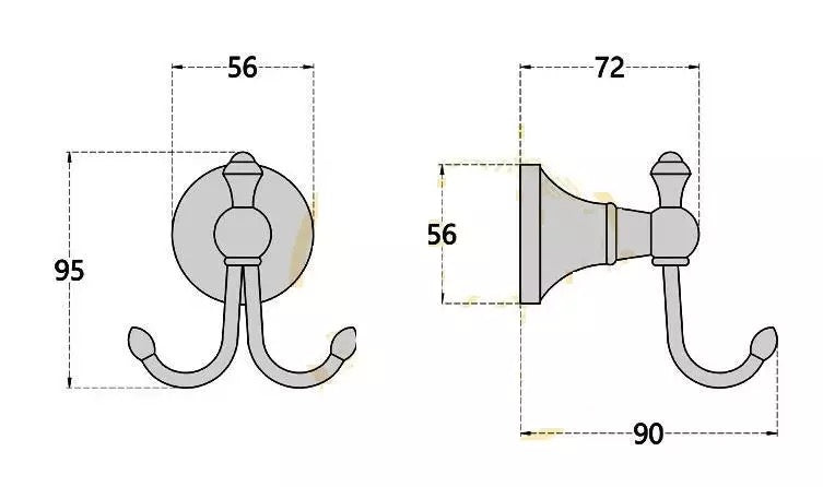 Antique Black Robe Hook #20198