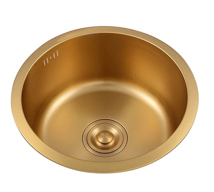 Gold Kitchen Prep Bowl Round Sink #1603