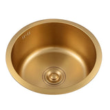 Gold Kitchen Prep Bowl Round Sink #1603