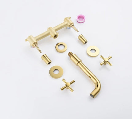 Gold Modern Basin 3 Hole Mixer #201759