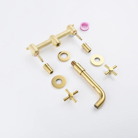 Gold Modern Basin 3 Hole Mixer #201759