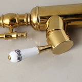 Gold Single Ceramic Lever Extending Kitchen Mixer #201872