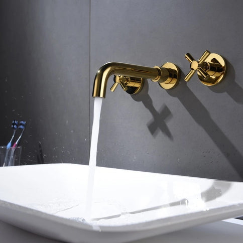 Gold Modern Basin 3 Hole Mixer #201759