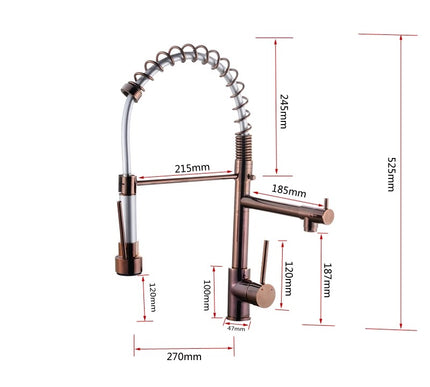 Rose Gold Pull Out Kitchen Mixer #20141