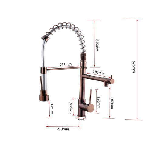 Rose Gold Pull Out Kitchen Mixer #20141