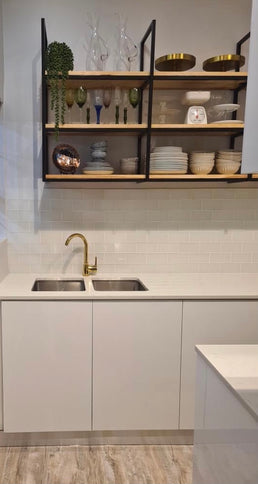 Gold Petite Modern Basin Mixer #201856