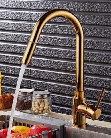 Gold Modern Extender Kitchen Mixer #201798