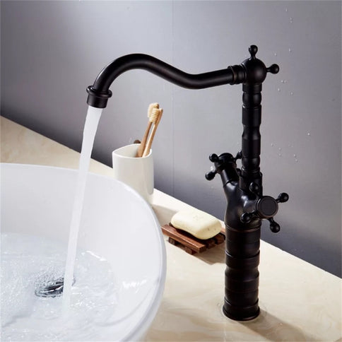 Oil Rubbed Black Antique Tall Basin Mixer #201781