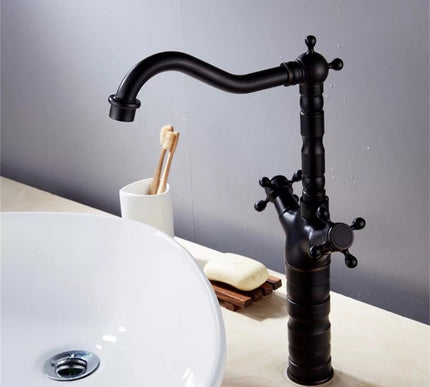 Oil Rubbed Black Antique Tall Basin Mixer #201781