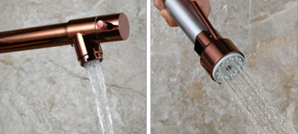 Rose Gold Pull Out Kitchen Mixer #20141