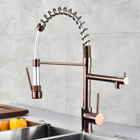 Rose Gold Pull Out Kitchen Mixer #20141