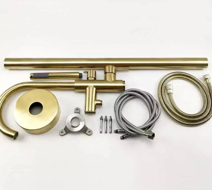 Brushed Gold Modern Freestanding Bath Mixer #1717