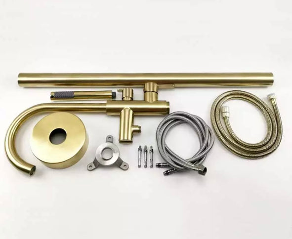 Brushed Gold Modern Freestanding Bath Mixer #1717