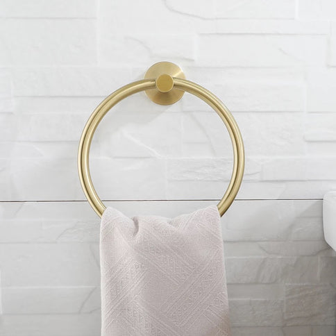 Brushed Gold Towel Ring #20205