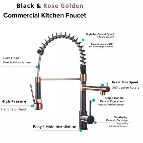 Black & Rose Gold Kitchen Mixer #2010001