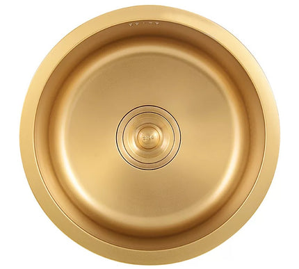 Gold Kitchen Prep Bowl Round Sink #1603