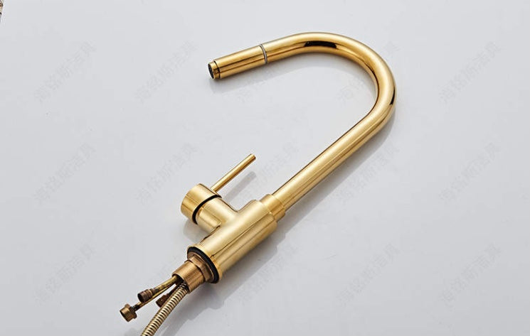 Gold Modern Extender Kitchen Mixer #201798