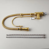 Gold Single Ceramic Lever Extending Kitchen Mixer #201872