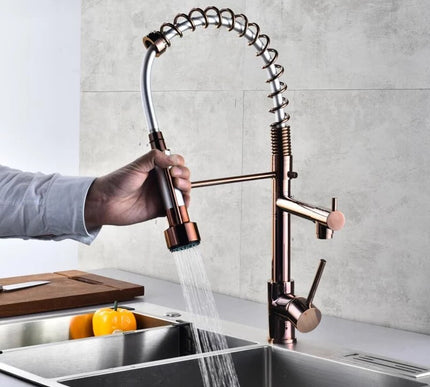 Rose Gold Pull Out Kitchen Mixer #20141