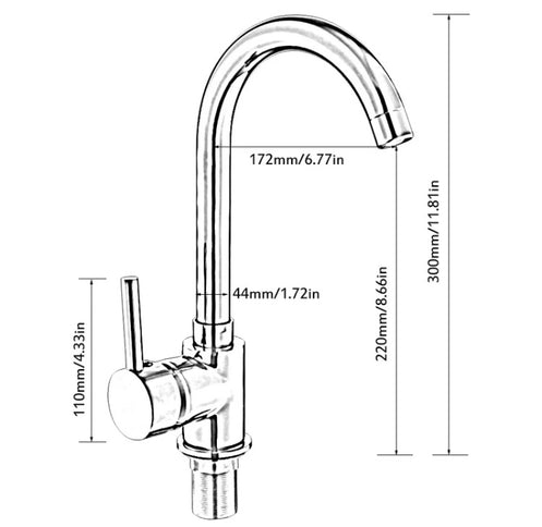 Gold Petite Modern Basin Mixer #201856