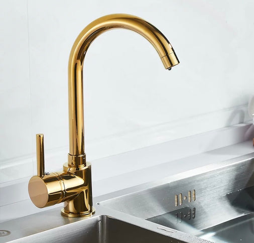 Gold Petite Modern Basin Mixer #201856