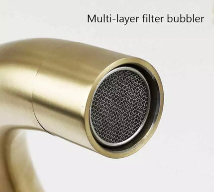 Brushed Gold Modern Freestanding Bath Mixer #1717