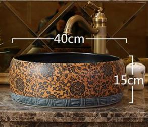 Round Floral Basin  #201766