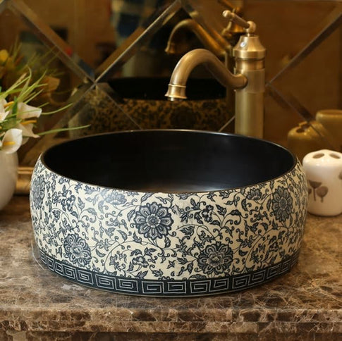 Round Floral Basin  #201766