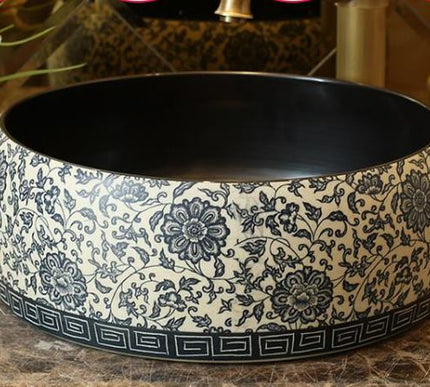 Round Floral Basin  #201766