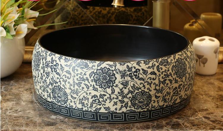 Round Floral Basin  #201766
