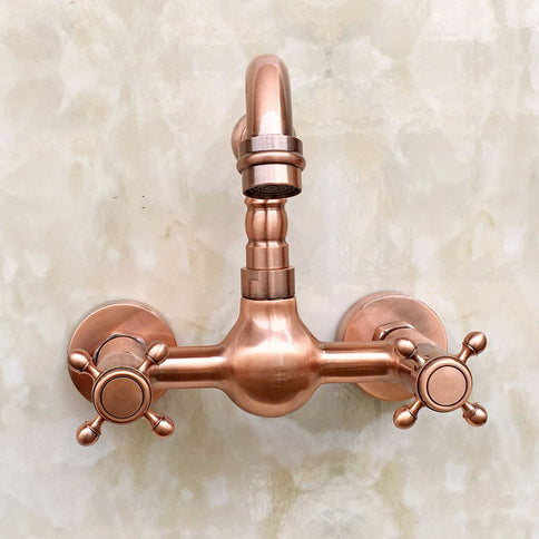 Copper Wall Mount Basin Mixer #201710
