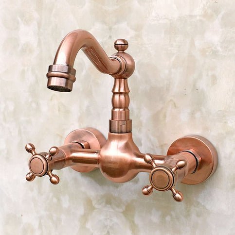 Copper Wall Mount Basin Mixer #201710