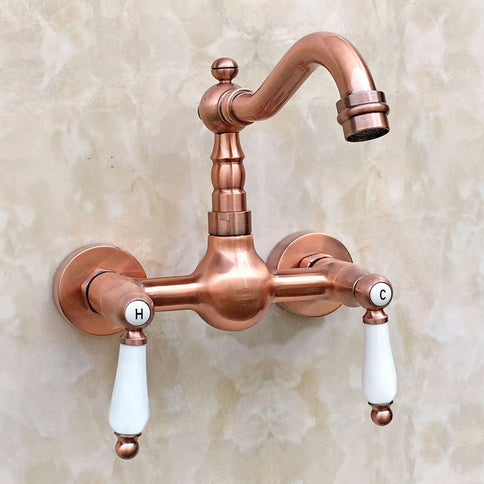 Copper Wall Mount Basin Mixer #201711