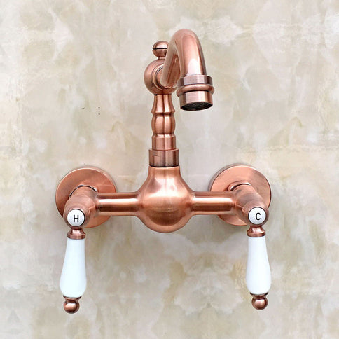 Copper Wall Mount Basin Mixer #201711