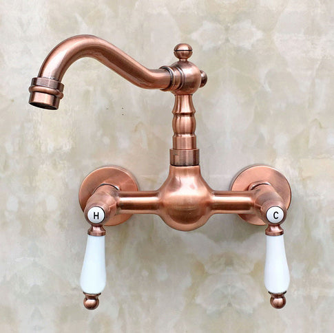 Copper Wall Mount Basin Mixer #201711