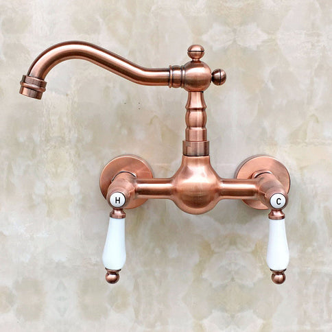 Copper Wall Mount Basin Mixer #201711