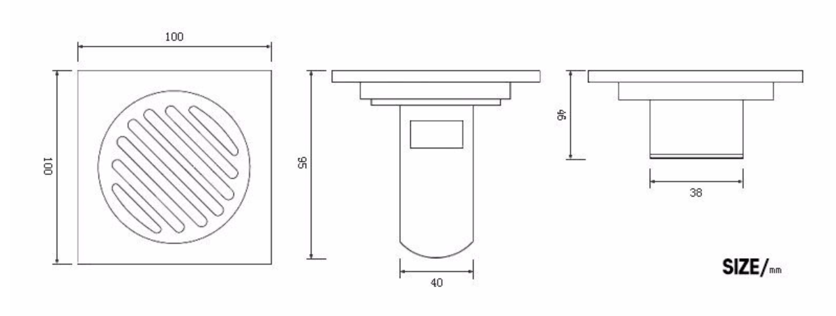 Black Filigree Shower Trap #201913