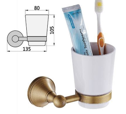 Antique Brass Toothbrush Holder  #20187
