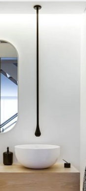 Black Teardrop Ceiling Mixer #202003