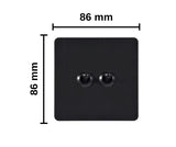 Antique Black 2 Gang Toggle Wall Switch