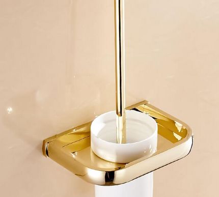 Gold Modern Toilet Brush Holder #201876