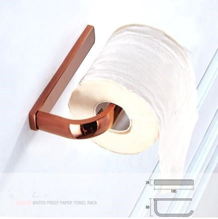 Rose Gold Modern Toilet Roll Holder #201911