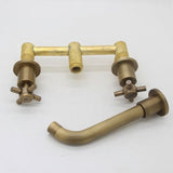 Modern Brass Cross Handle 3 Hole Basin Mixer #20103